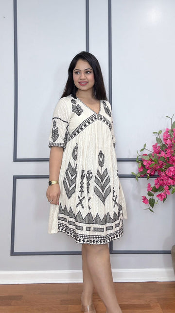 Embroidered summer dress for women Indian ethnic wear