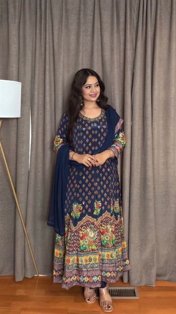 Veyona Crepe Anarkali Suit
