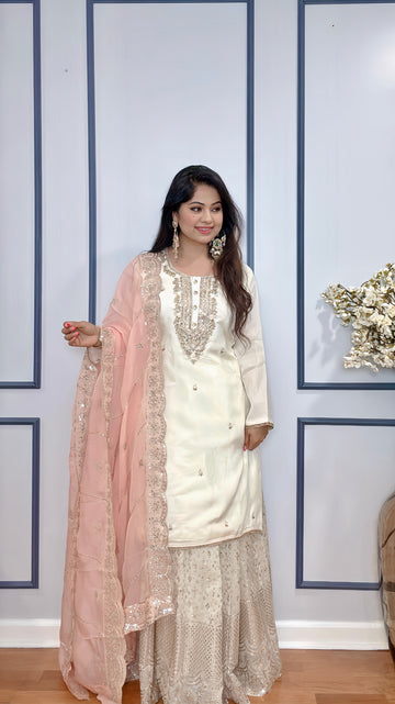 Nooré Blush Elegance Skirt Suit
