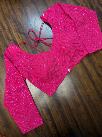 Velina Pink Embroidered Blouse