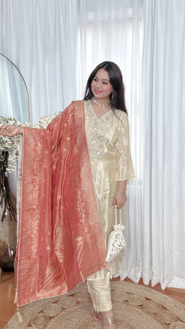 Gulabi Noor Kanchivaram