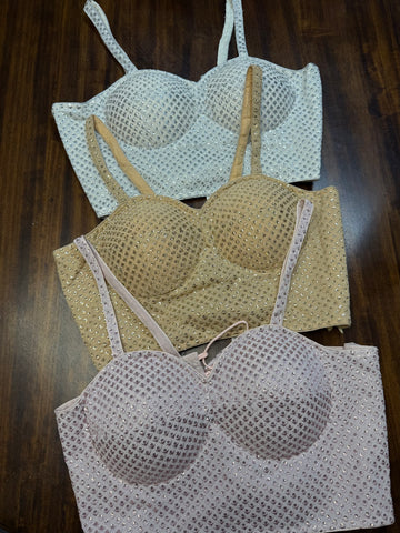 Arielle Sequins Strappy Blouse