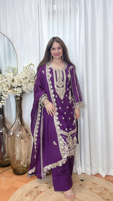 Noor-e-Violet – Royal Farshi Elegance