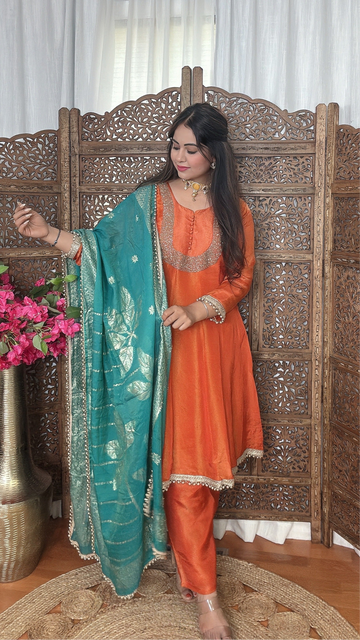Aarohi Noor Tissue Anarkali Set