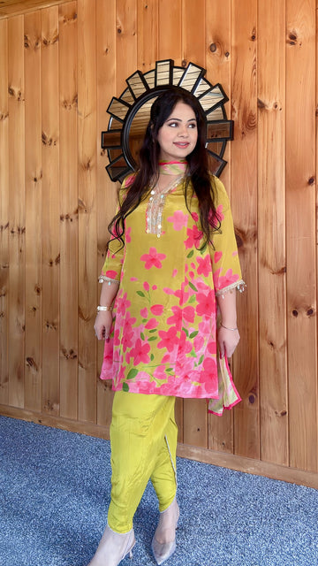 Crepe Silk Suit