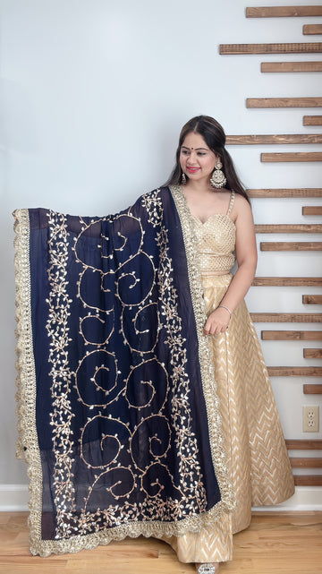 Regal Glow – Gotta Patti Georgette Dupatta