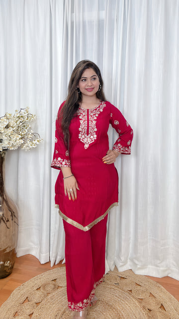 Muslin Silk Co-ord Set