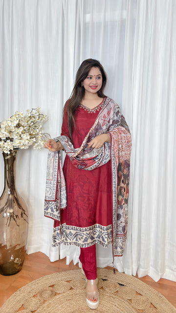 Kalamkari Elegance Anarkali Suit
