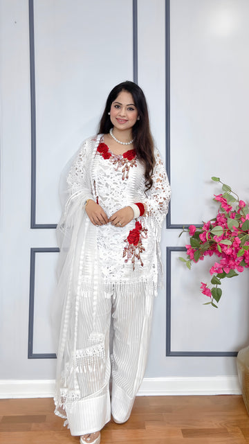Ethereal Crochet Farshi Suit