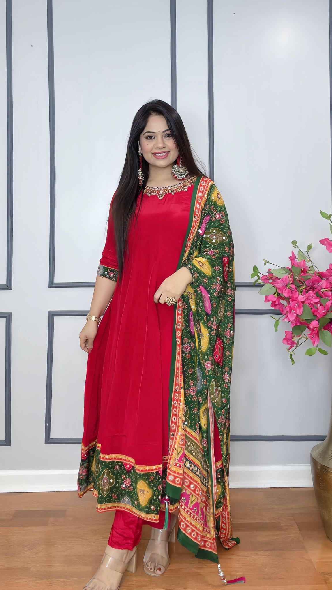 Elegant Crepe Silk Anarkali Suit