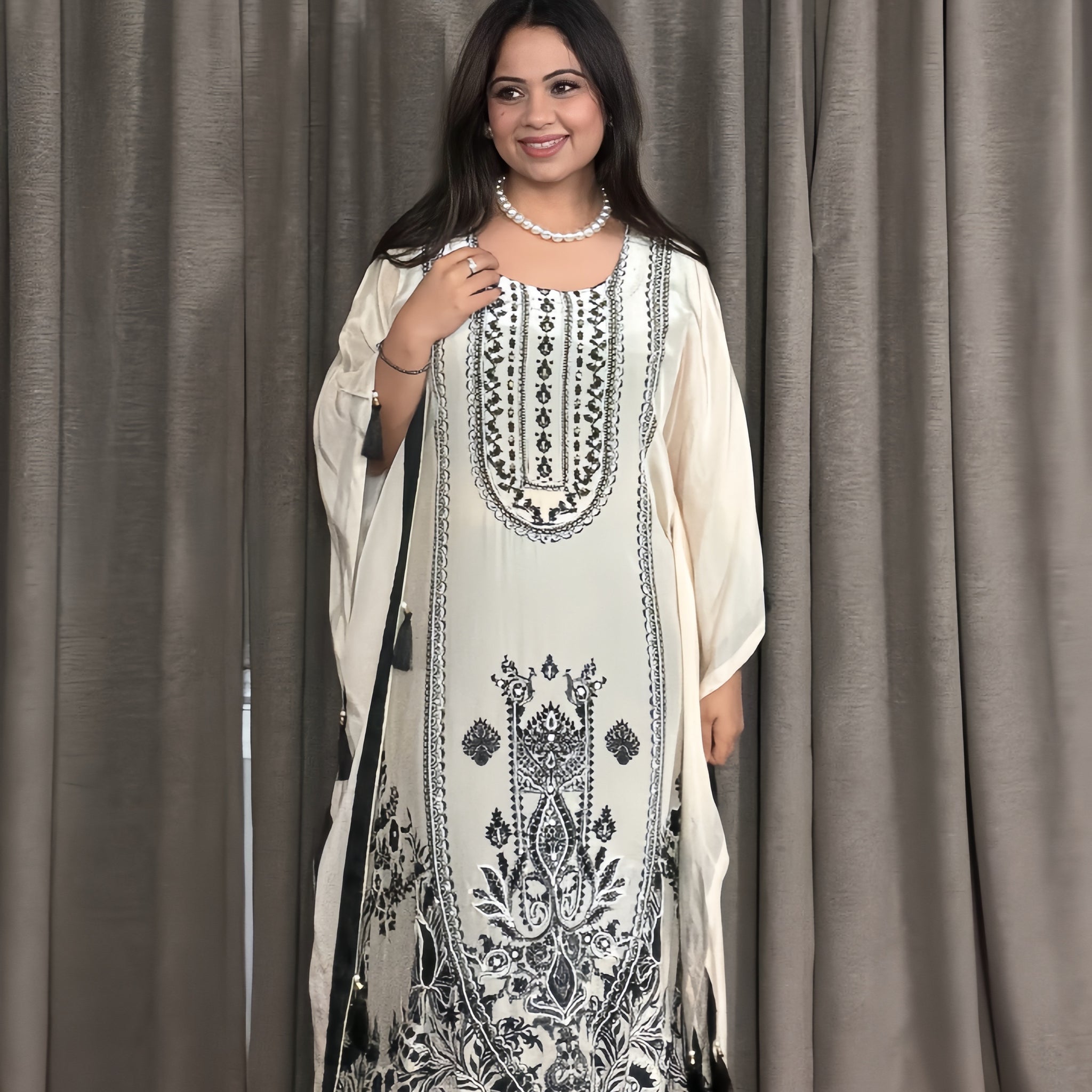 Naima – Crepe Silk Kaftan Set