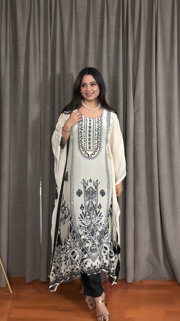 Naima – Crepe Silk Kaftan Set