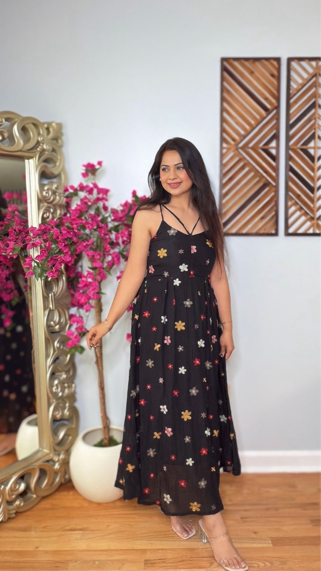 Noir Daisy Maxi Dress