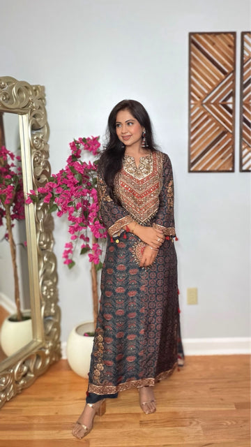 Urja Russian Silk Kaftan with Pants