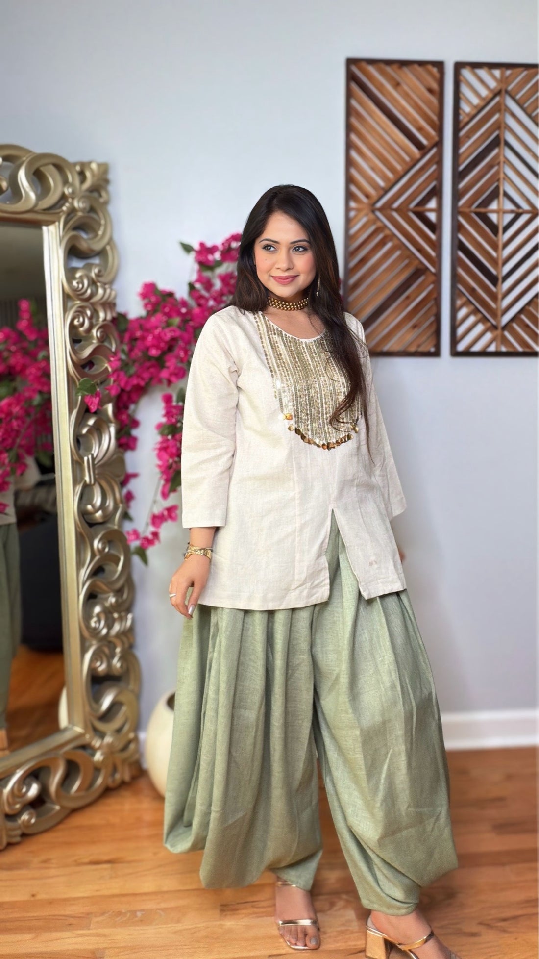 Elmira Sage Drape Set