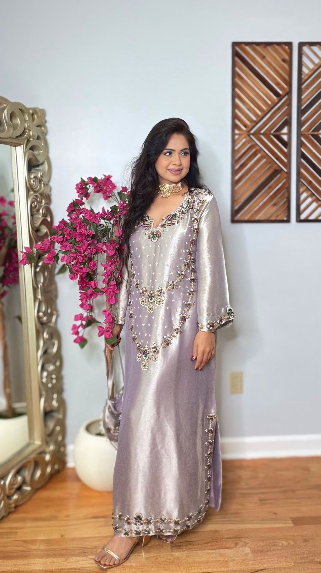 Varnika Jewel Handwork Pheran/ Kaftan Dress