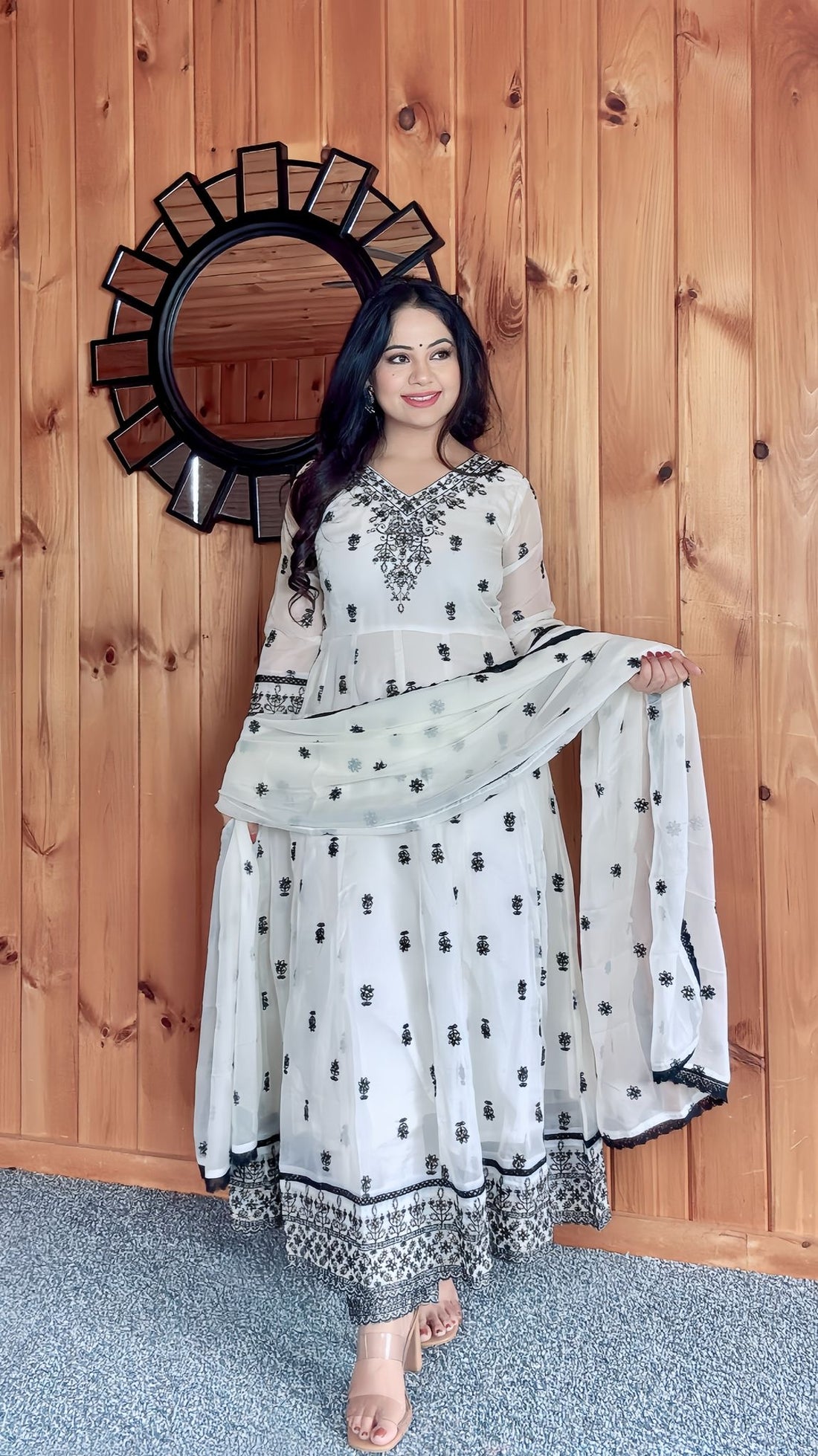 Organza Anarkali suit for women in USA
