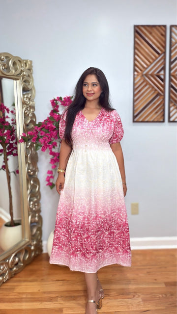 Ruhani ombré maxi dress
