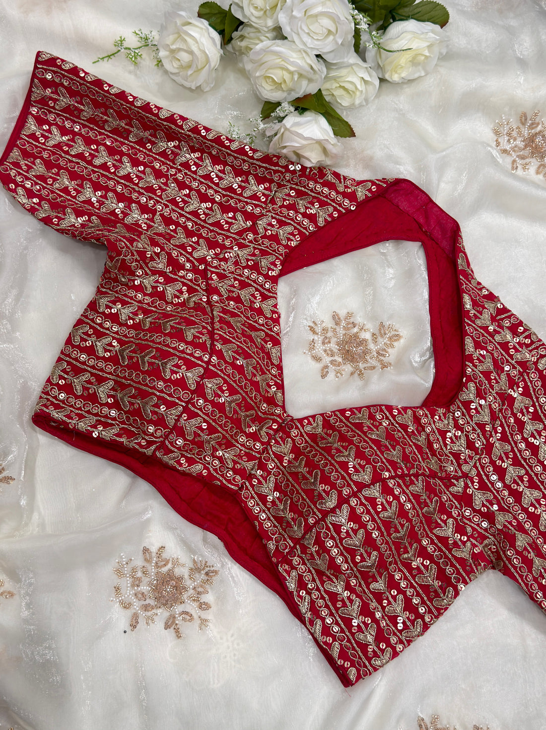 Elira Zari Sequins Halter Blouse