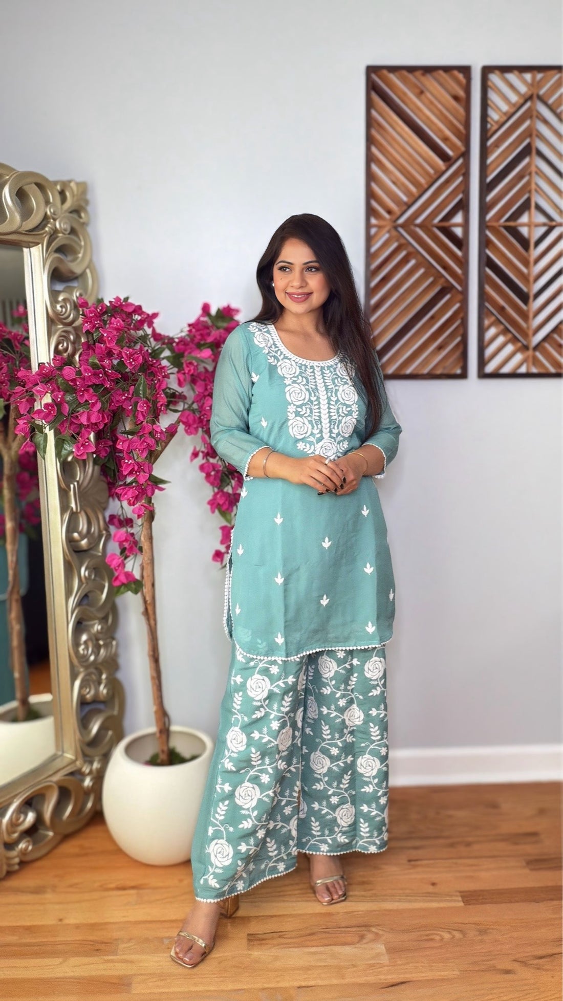 Azehra Muslin Silk Palazzo Set