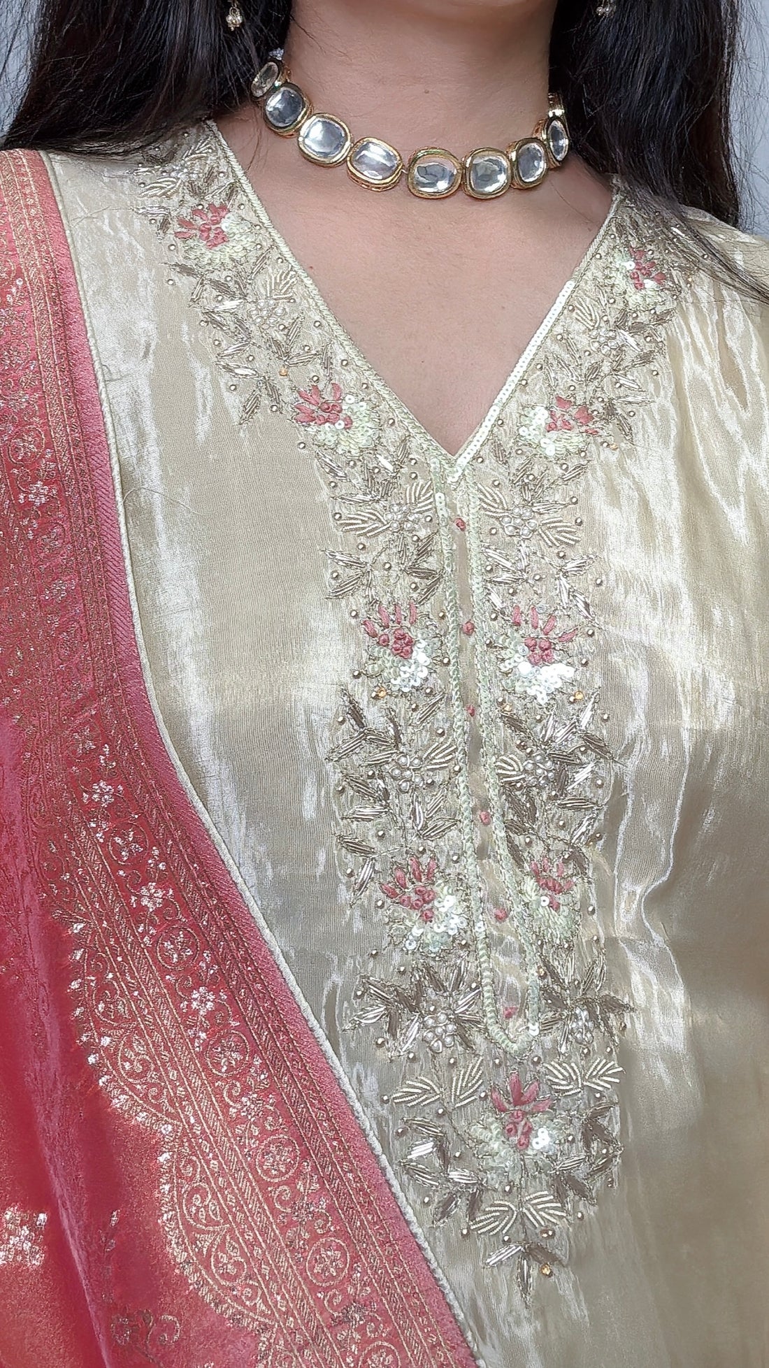 Gulabi Noor Kanchivaram