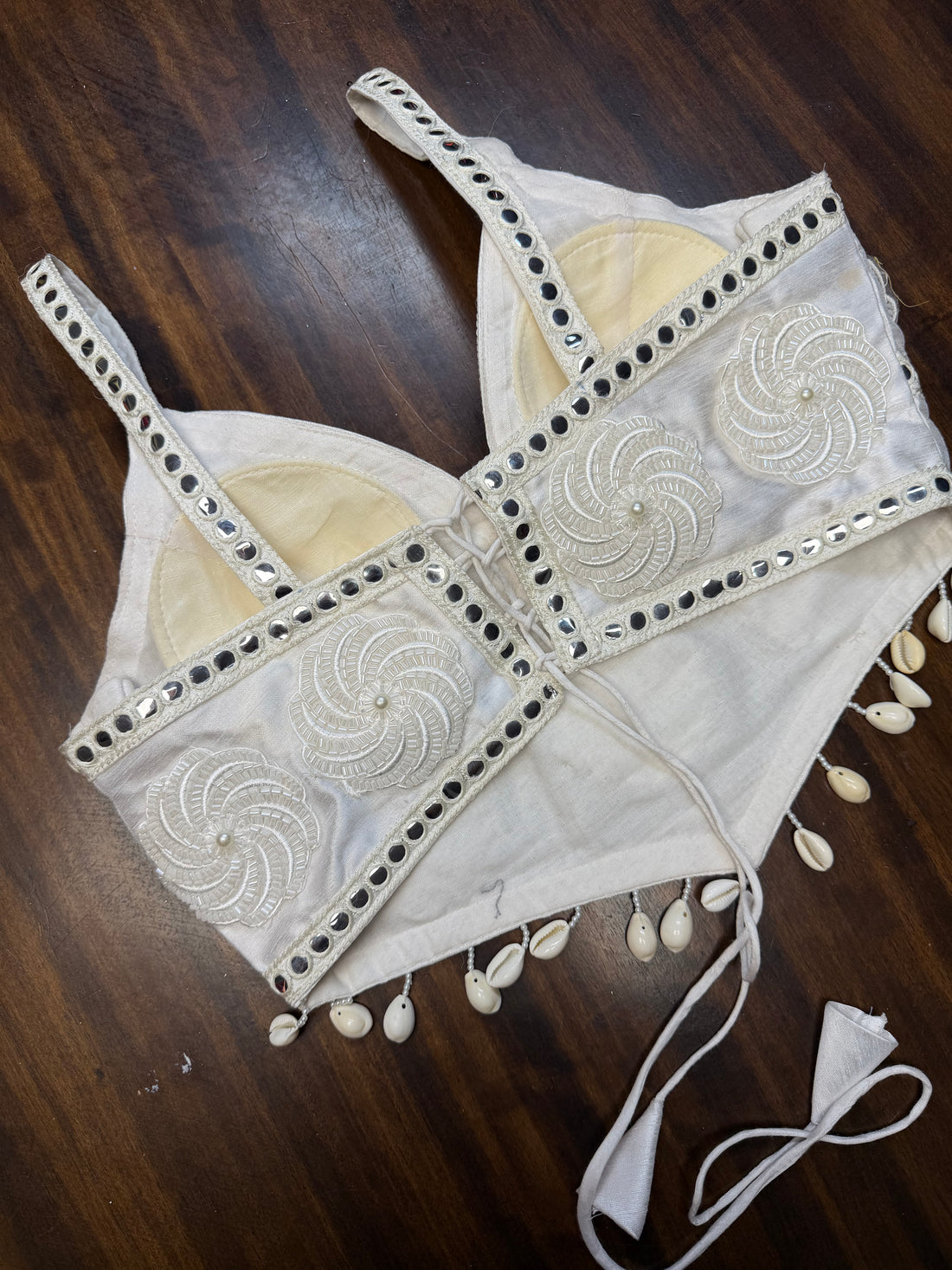 White Embellished Blouse