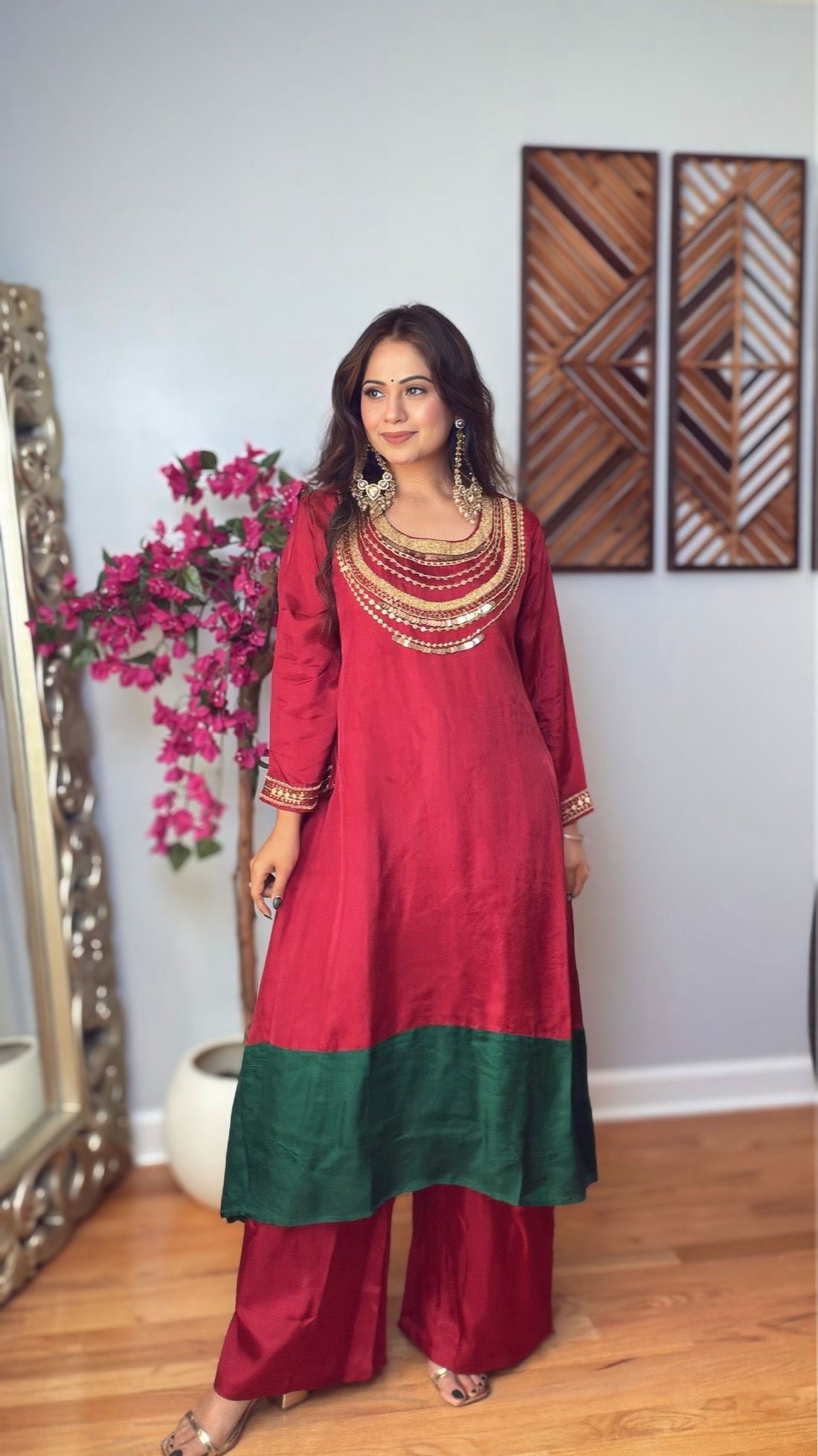 Aadhvika Crepe Silk A-Line Set