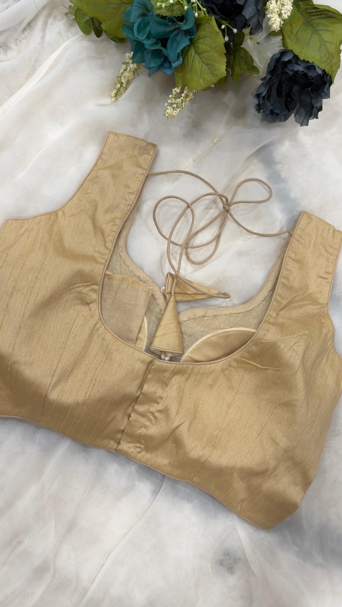 Ziva Raw Silk Mirror Work Blouse