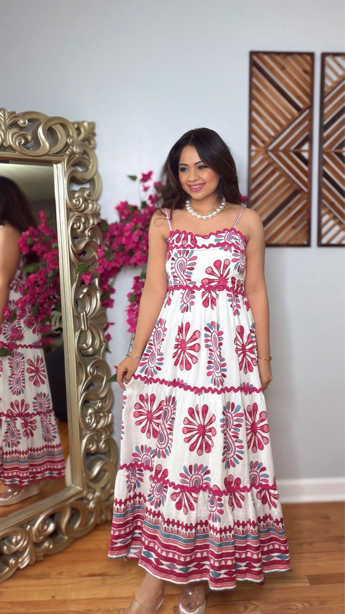 Zenvira Garden Tier Maxi Dress