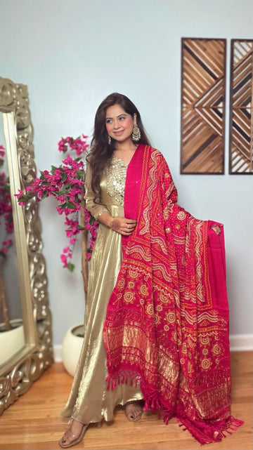 Hemvani Gajji Silk Zari Sequins Dupatta
