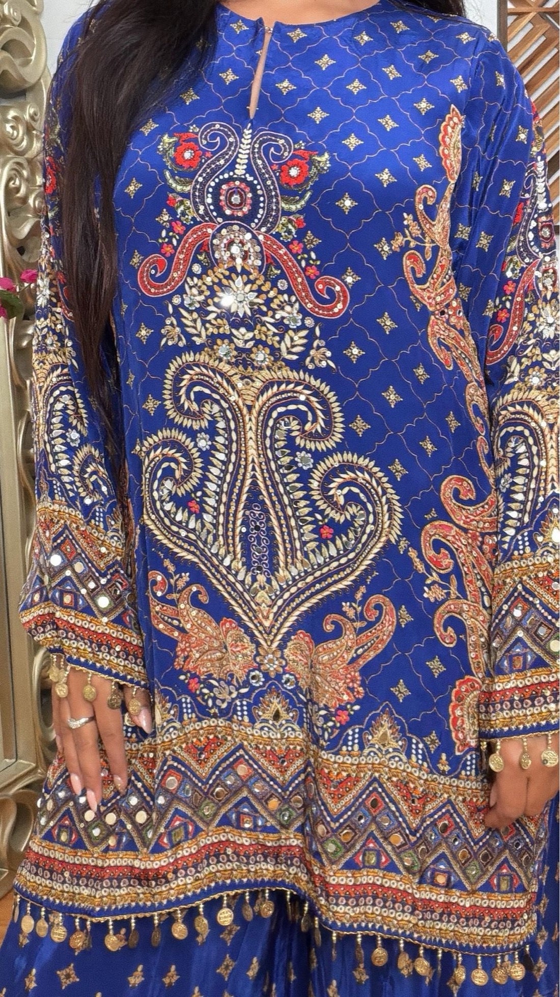 Riwa Crepe Silk Gharara Suit
