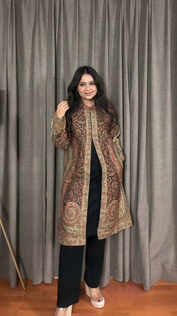 Ruhana – Jamawar Pashmina Coat Suit