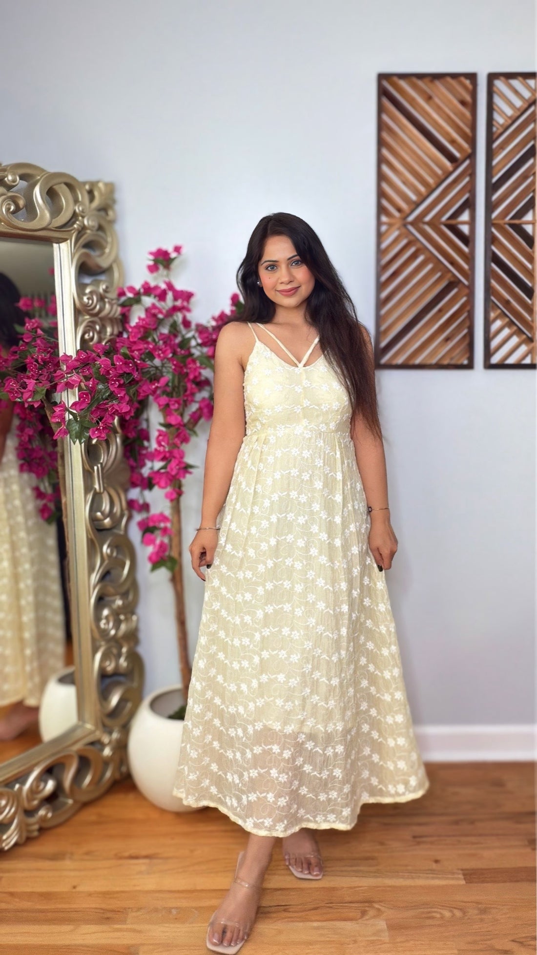 Lunaria Threadwork Maxi Dress