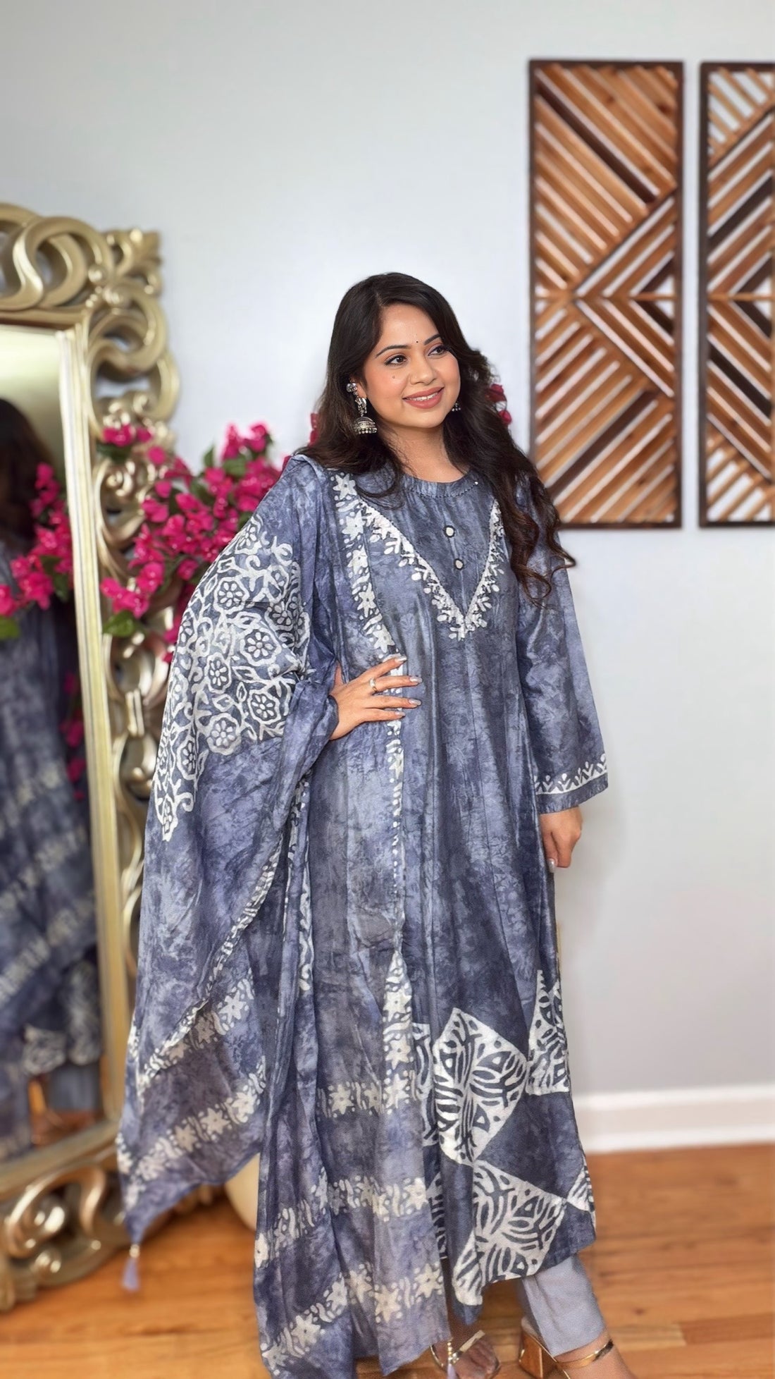 Zarelle Batik Anarkali Set