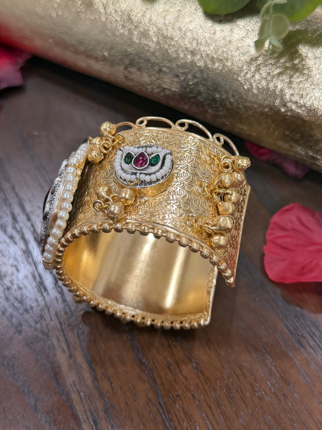 Meher Regal Stone Brass Handcuff