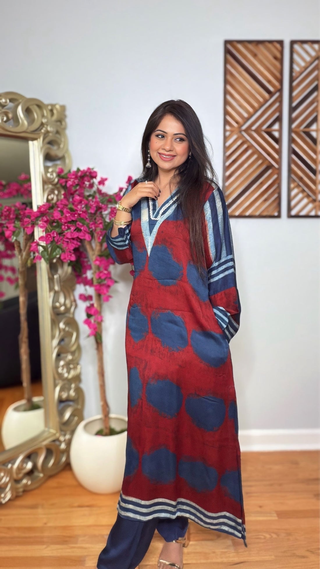 Ruhani Ajrak Kurta Set