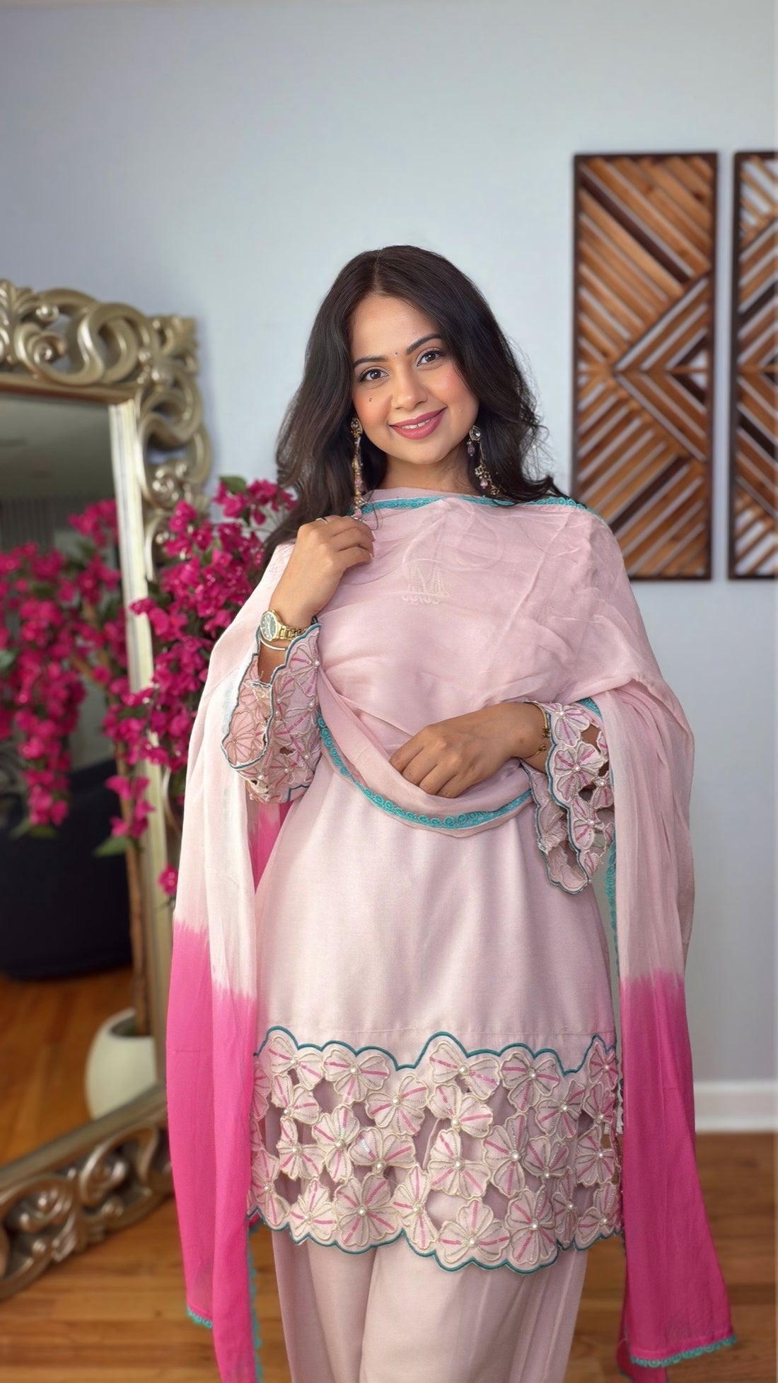 Gulnoor Linen Farshi Suit
