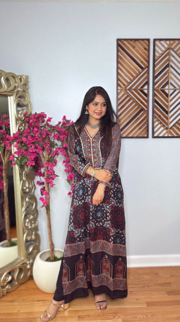 Zarqash Kaftan Dress with Pants