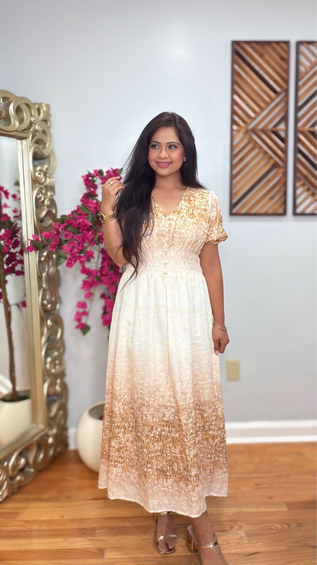 Ruhani ombré maxi dress
