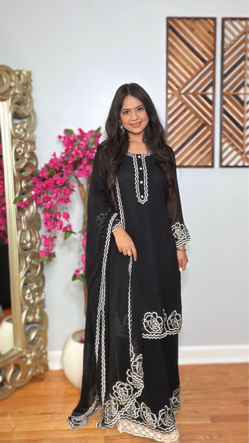 Averique Georgette Palazzo Suit