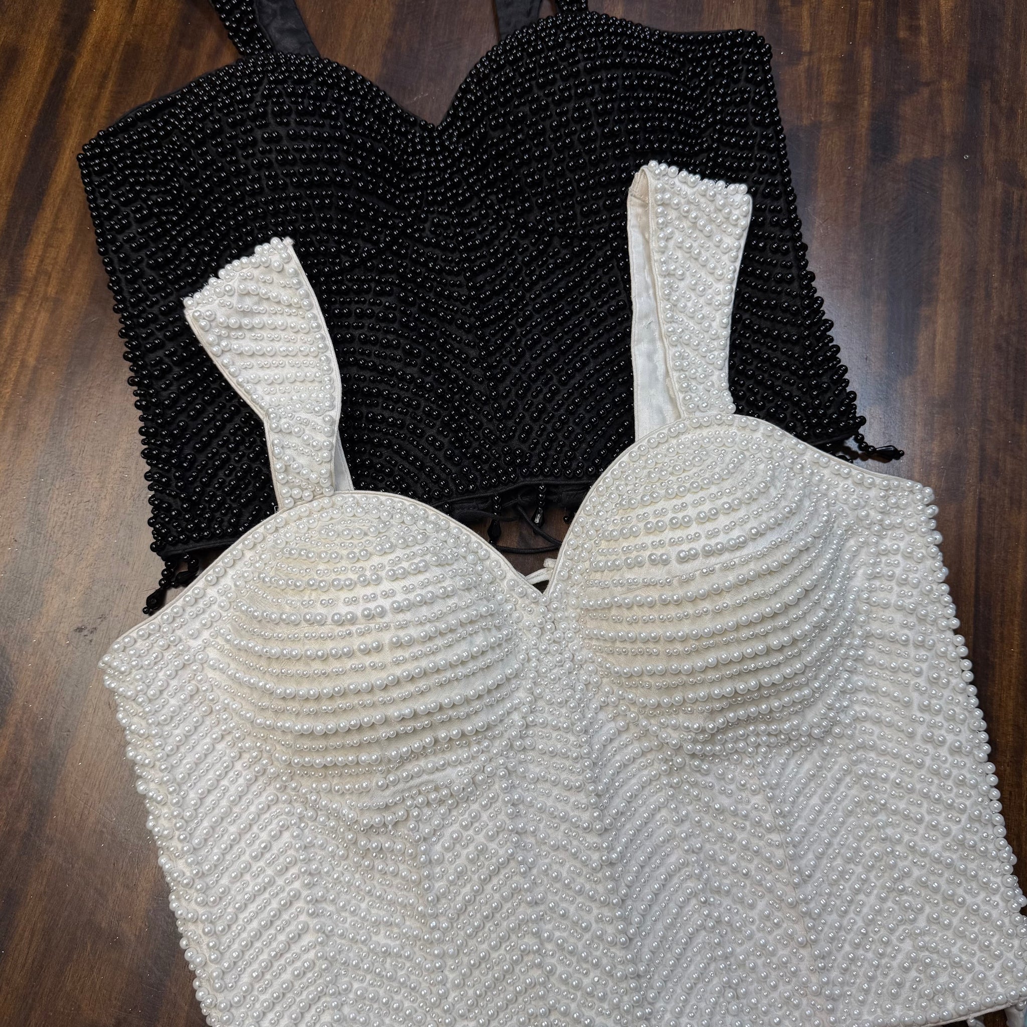 Zyella Handbeaded Pearl Blouse