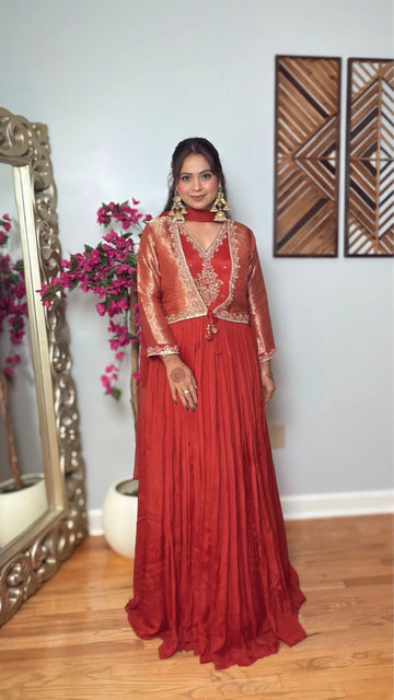 Aadhvika Brocade Anarkali Gown