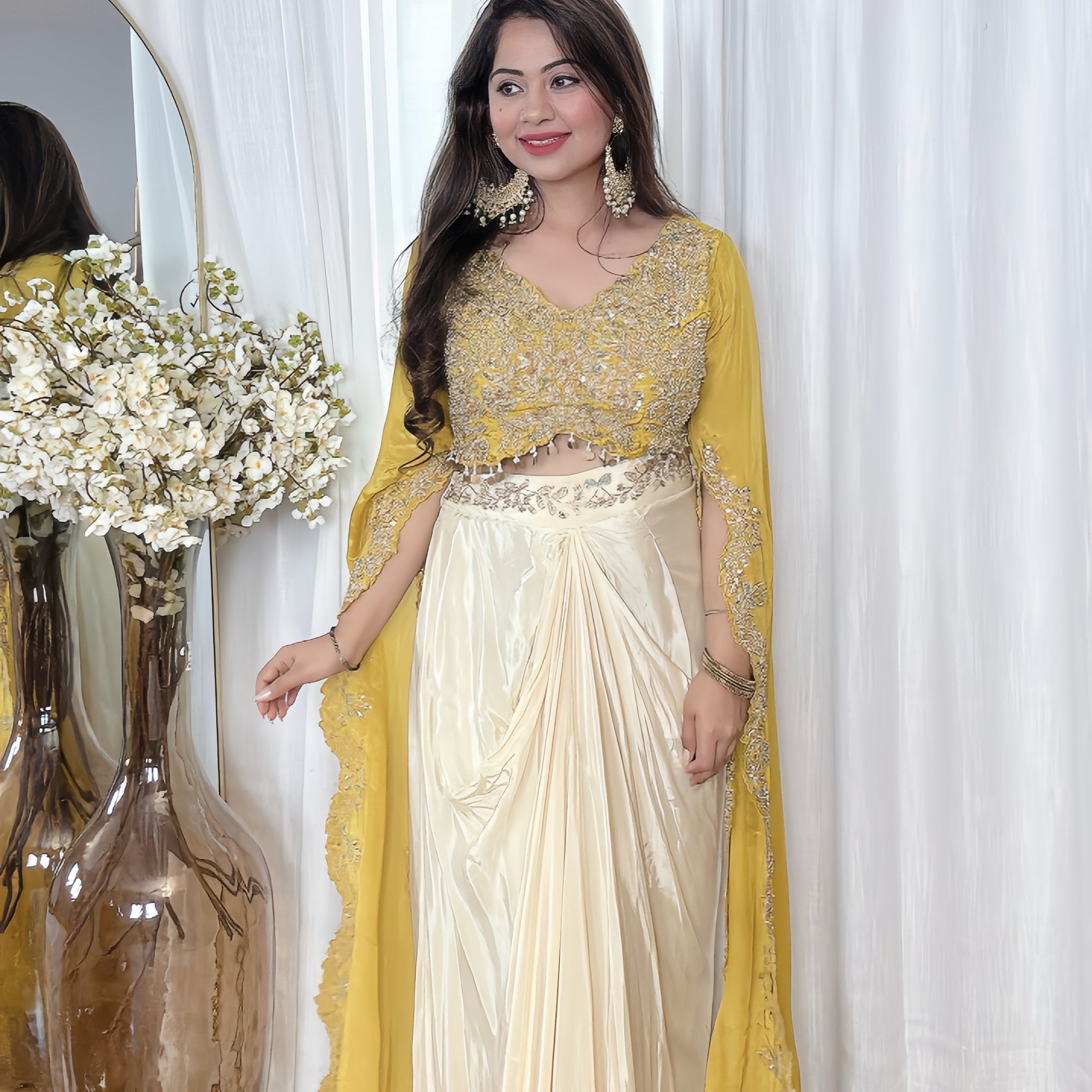 Sunlit Grace – Indo-Western Set