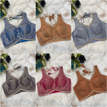 Kashvi Crushed Tissue Designer Blouse