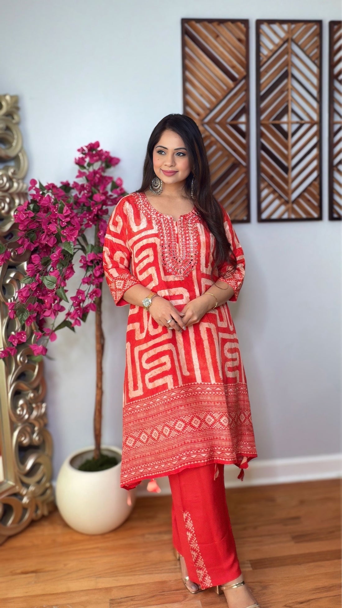 Virexa Mirror Crepe Kurta Pants