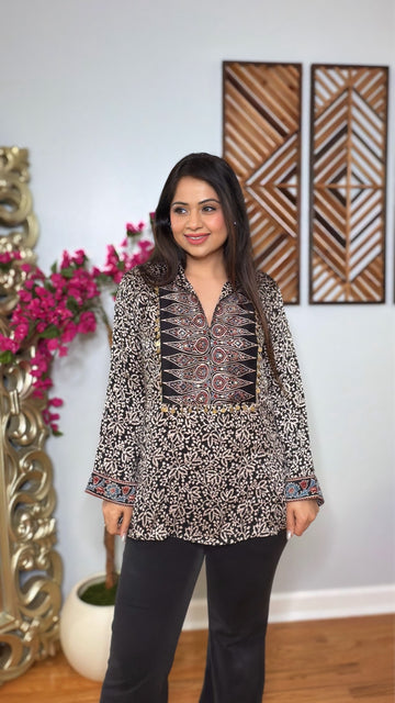 Averra Ajrak Panel Shirt