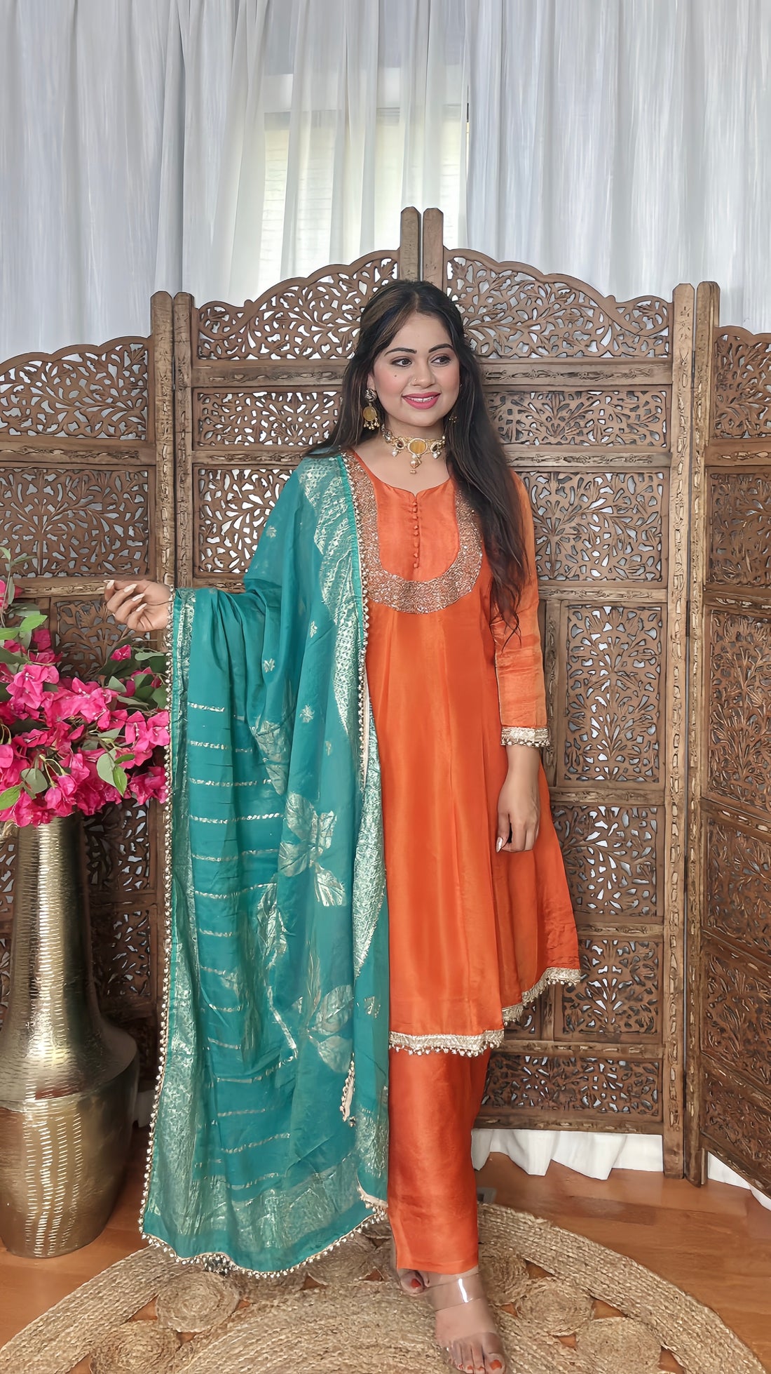Aarohi Noor Tissue Anarkali Set