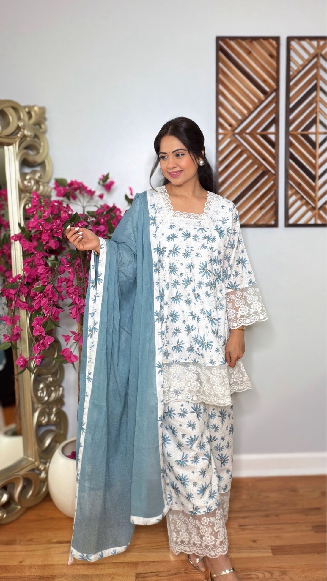 Avelisse Floral Cotton Suit Set