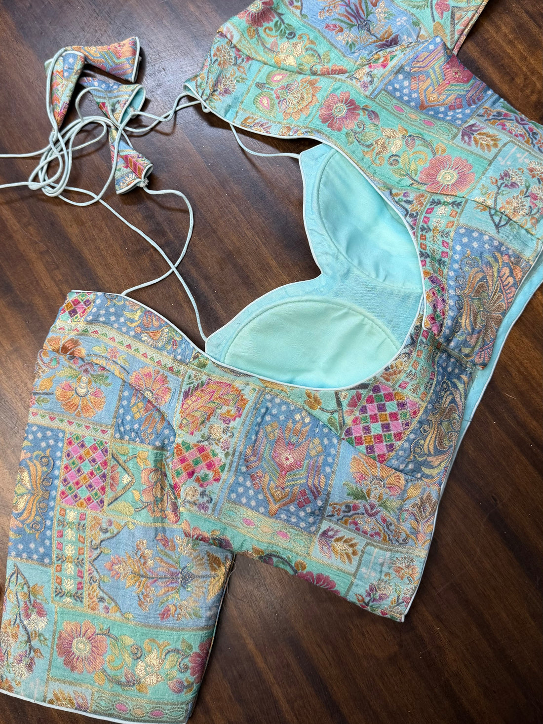 Amira Jacquard Halter Blouse