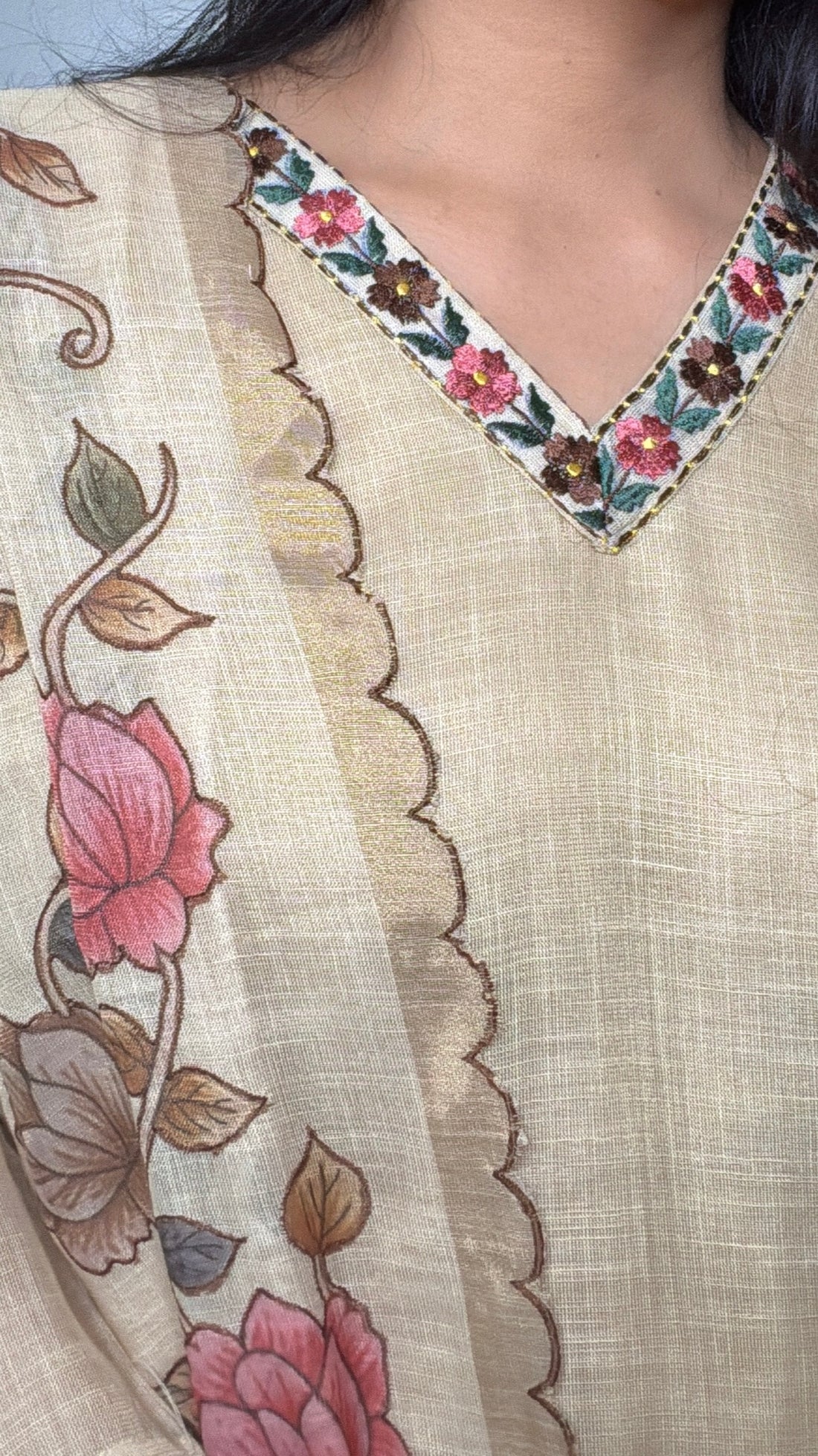 Viona Linen Cotton Farshi Suit